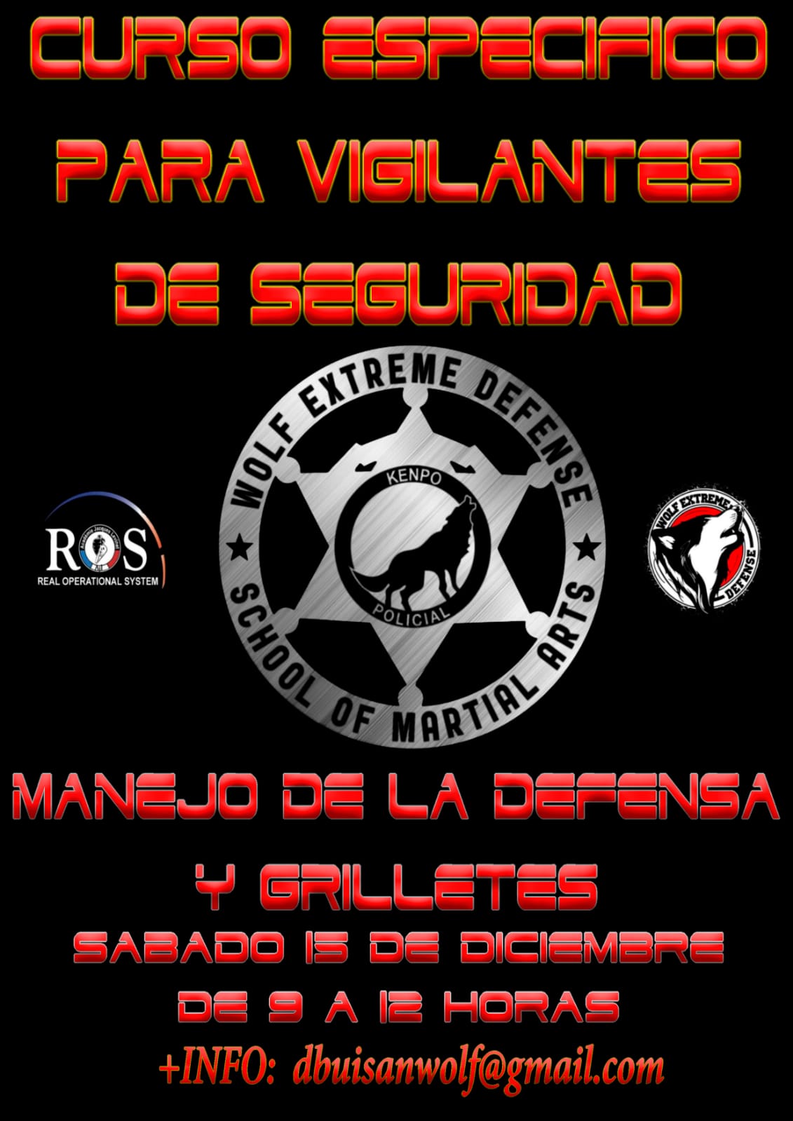 Curso específico para vigilantes de seguridad - David Buisán Wolf Extreme Defense